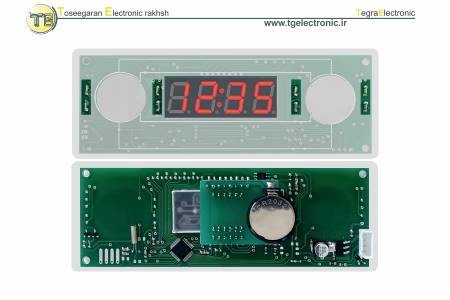 کلید لمسی پشت آینه ساعت دار مدل DTK-CLOCK